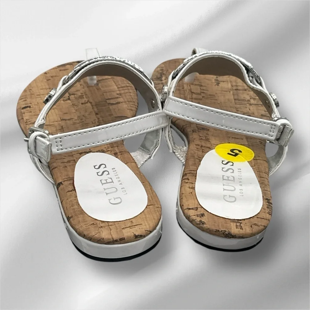 New With Tags,‎ Guess Metallic Silver Sandals
